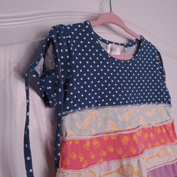 Matilda Jane Tie Sleeve Tiered Polka Dot Top - Picture 3 of 5